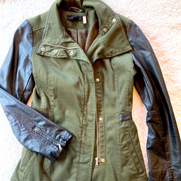 H&M canvas and faux leather jacket.